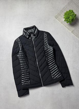 Куртка мікропуховик чорний жіночий guess оригінал преміальний