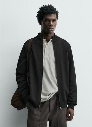 Кофта мужская на молнии зара zara хл