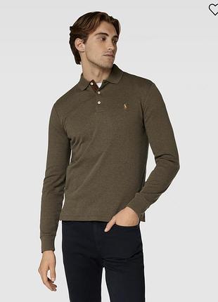 Джемпер лонгслів кольору хакі polo ralph lauren