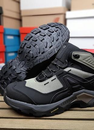 Мужские качественные и стильные ботинки salomon quest element штабажный с хаки❄️