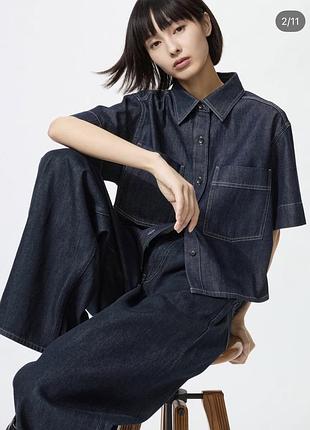 Uniqlo джинсовая рубашка