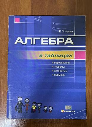 Алгебра в таблицах (е. п. нелин) — учебное пособие (гимназия) алгебра в таблицях (е. п. нелін) - навчальний посібник (гімназія)
