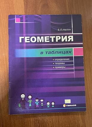 Геометрия в таблицах (е. п. нелин) — навчальний посібник (гімназія)