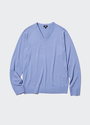 100% меріносова вовна джемпер uniqlo 100% merino v neck jumper