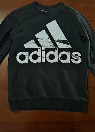 Черный подростковый свитшот / реглан adidas (на 9–10 лет, рост 140 см)