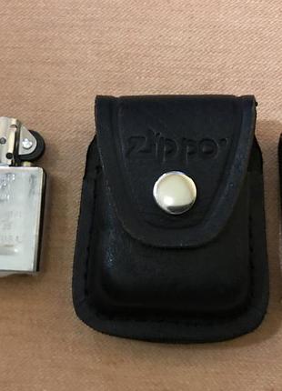 Бензиновий інсерт zippo + шкіряний чохол zippo