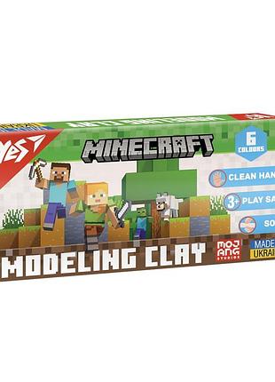 Пластилин yes minecraft 6 цветов 120 г