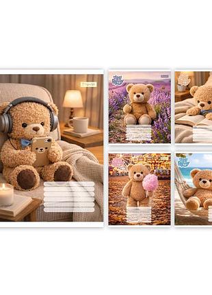 Зошит шкільний 1вересня bear stories а5 24 аркушів клітинка