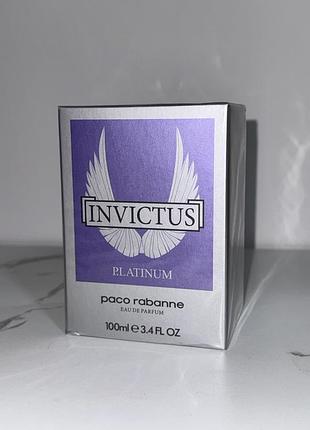 Чоловічі парфуми  paco rabanne invictus platinum 100 ml парфюм зі шлейфом