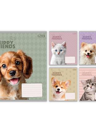 Зошит шкільний 1вересня puppy friends а5 12 аркушів лінія