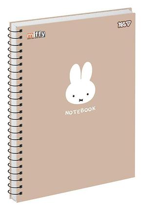Зошит для записів yes а4 80 аркушів клітинка на спіралі miffy