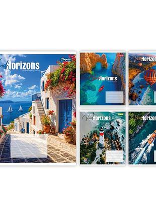 Зошит шкільний 1вересня vivid horizons а5 24 аркушів клітинка