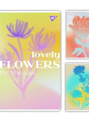 Зошит для записів yes lovely flowers 48 а4 аркушів клітинка