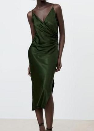 Zara плаття смарагдове