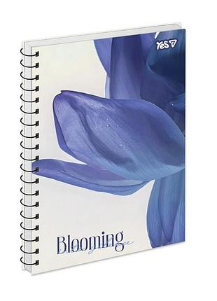 Зошит для записів yes а5 80 аркушів клітинка на спіралі blooming