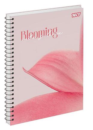 Зошит для записів yes а4 80 аркушів клітинка на спіралі blooming