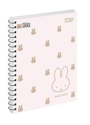 Зошит для записів yes а5 80 аркушів клітинка на спіралі miffy