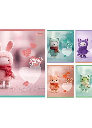 Зошит шкільний 1вересня kawaii notebook а5 12 аркушів коса лінія