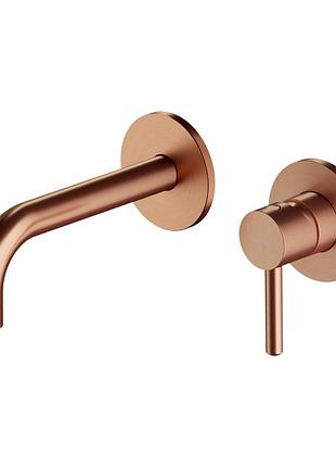 Смеситель для умывальника скрытого монтажа omnires y brushed copper (y1215hcpb) матовая медь