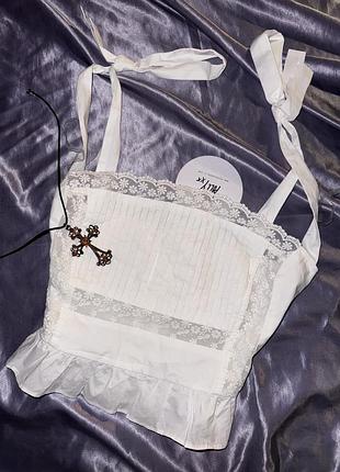 Нереальний новенький cottagecore coquette топ princess polly
