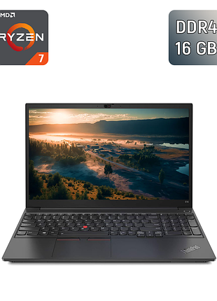 Ноутбук б-класс lenovo thinkpad e15 gen2 / 15.6" (1920x1080) ips / amd ryzen 7 4700u (8 ядер по 2.0 - 4.1 ghz) / 16 gb ddr4 / 256