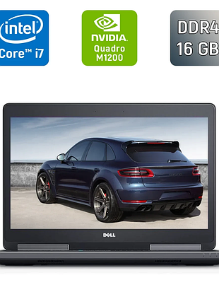 Мобильная рабочая станция б-класс dell precision 7520 / 15.6" (1920x1080) ips / intel core i7-7820hq (4 (8) ядра по 2.9 - 3.9 ghz)