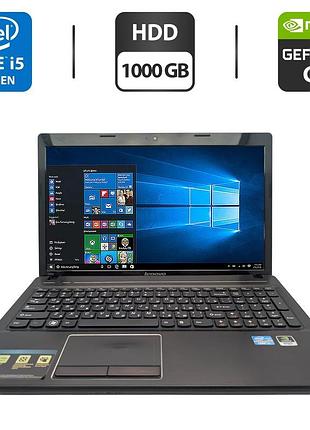 Ноутбук lenovo g580 / 15.6" (1366x768) tn / intel core i5-3210m (2 (4) ядра по 2.5 - 3.1 ghz) / 8 gb ddr3 / 1000 gb hdd / nvidia