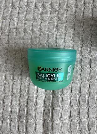 Зволожувальний крем-сорбет garnier salicylic fresh & matte hydrating sorbet cream із саліциловою кислотою для надання свіжості та матування шкіри