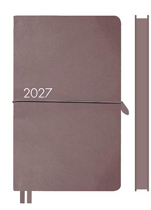 Щоденник діловий leo planner glory 12х20 cм датований 2027 м‘який рожевий 352 сторінки