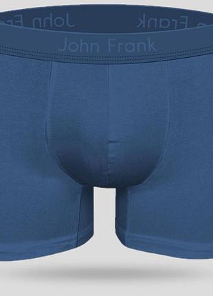 Трусы мужские боксеры однотонные синие модальные качественные удобные john frank jfbmodna01 ind турция l