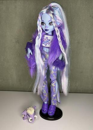Лялька monster high еббі боминейбл abbey bominable g3 оригінал з вихованцем