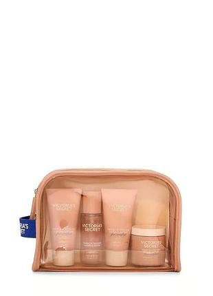 Оригінальний подарунковий набір victoria's secret vanilla orchid sandalwood body care gift set ft. reusable travel bag