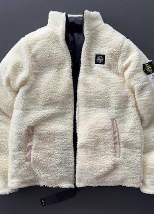 Двухстороння зимова куртка stone island ❄️ унісекс