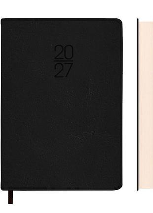 Щоденник діловий leo planner vector a5 датований 2027 твердий чорний 368 сторінок
