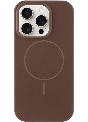 Чехол silk full protective (aa) no logo with magnetic fit для apple iphone 16 pro max (6.9") коричневый / brown