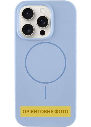 Чехол silk full protective (aa) no logo with magnetic fit для apple iphone 16 (6.1") голубой / lilac blue