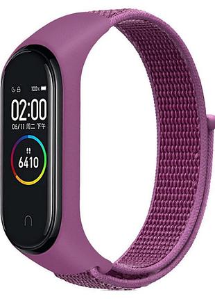 Ремешок nylon new для xiaomi mi band 3/4/5/6/7 purple