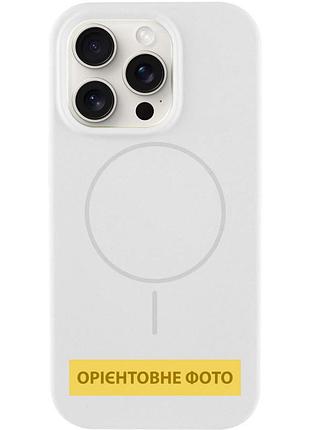 Чехол silk full protective (aa) no logo with magnetic fit для apple iphone 16 (6.1") белый / white