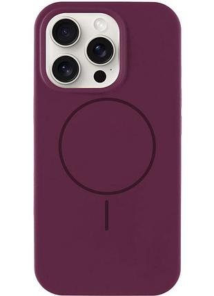 Чехол silk full protective (aa) no logo with magnetic fit для apple iphone 14 pro max (6.7") бордовый / plum