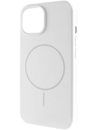 Чохол silk full protective (aa) no logo with magnetic fit для apple iphone 14 (6.1") білий / white