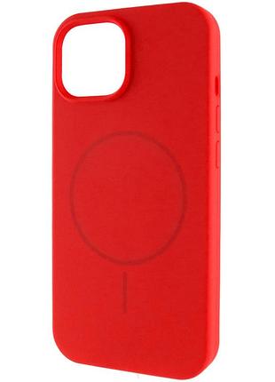 Чехол silk full protective (aa) no logo with magnetic fit для apple iphone 15 (6.1") красный / red