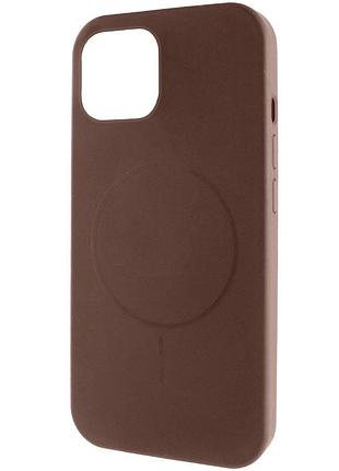 Чохол silk full protective (aa) no logo with magnetic fit для apple iphone 13 (6.1") коричневий / brown