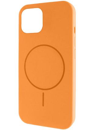 Чохол silk full protective (aa) no logo with magnetic fit для apple iphone 13 (6.1") помаранчевий / orange