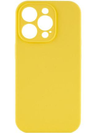 Чехол silk full camera protective (aa) no logo для apple iphone 13 pro max (6.7") желтый / yellow