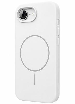 Чохол silk full protective (aa) no logo with magnetic fit для apple iphone 16e / 17e (6.1") білий / white