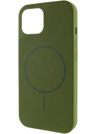 Чехол silk full protective (aa) no logo with magnetic fit для apple iphone 11 pro (5.8") зеленый / dark olive