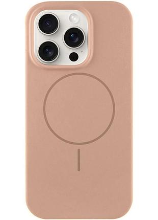 Чехол silk full protective (aa) no logo with magnetic fit для apple iphone 15 pro max (6.7") бежевый / desert gold