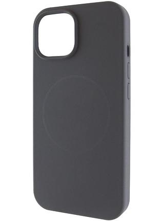 Чехол silk full protective (aa) no logo with magnetic fit для apple iphone 13 (6.1") серый / dark gray