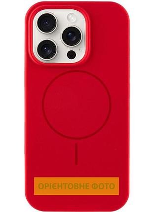 Чехол silk full protective (aa) no logo with magnetic fit для apple iphone 16 (6.1") красный / red