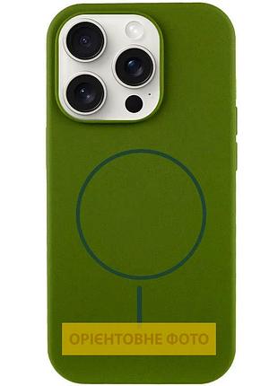 Чехол silk full protective (aa) no logo with magnetic fit для apple iphone 16 (6.1") зеленый / dark olive